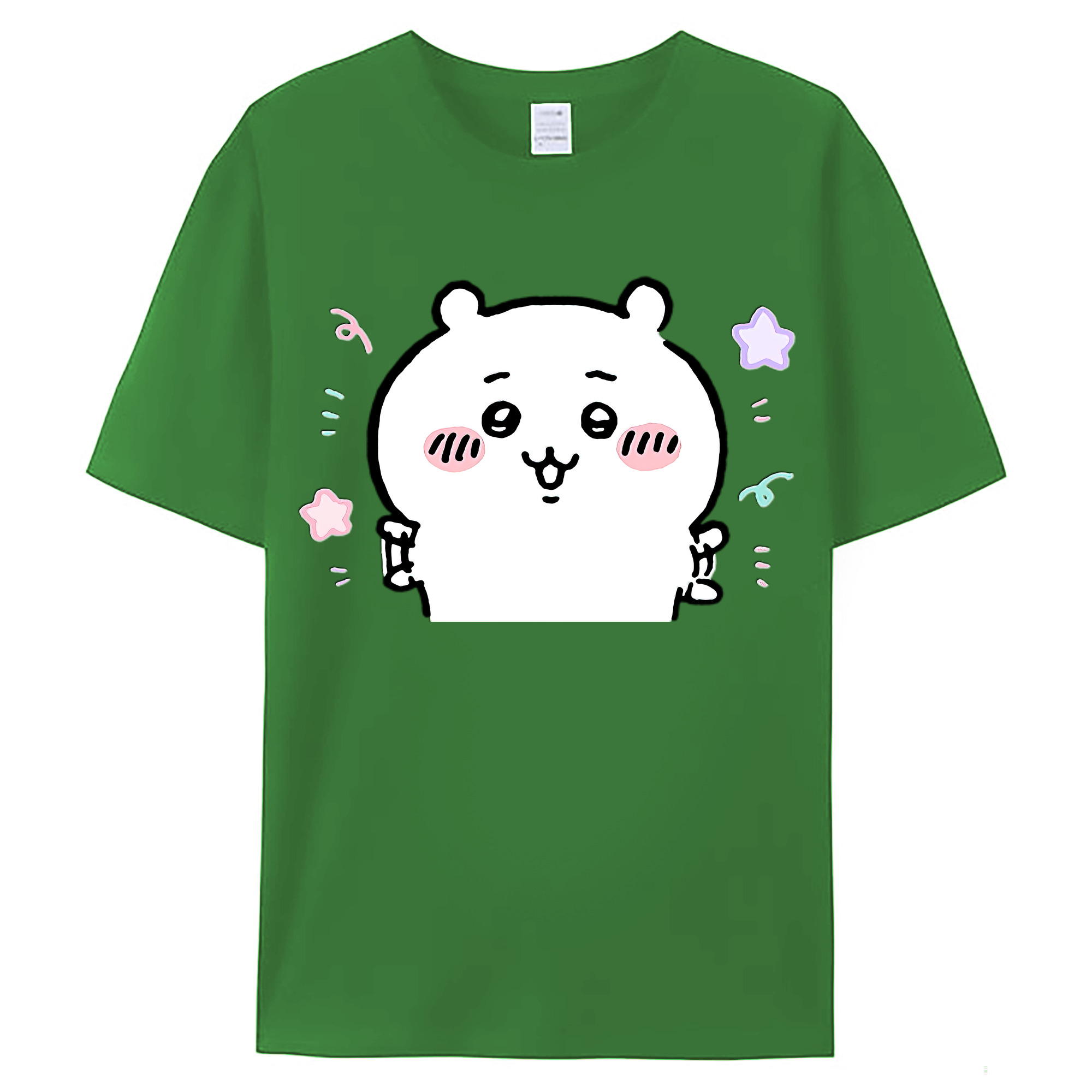 （画像用） ちいかわ ちいかわ Chii-kawa chiikawa レディースカジュアルプリントTシャツ（綿100％）